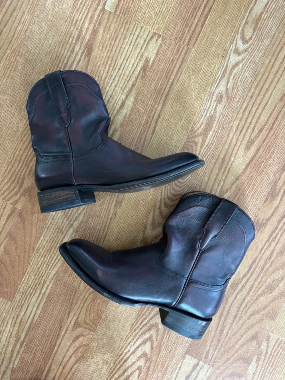 Freebird Tifton Distressed Leather Western Boots Dark Academia Cowboy Rare Color